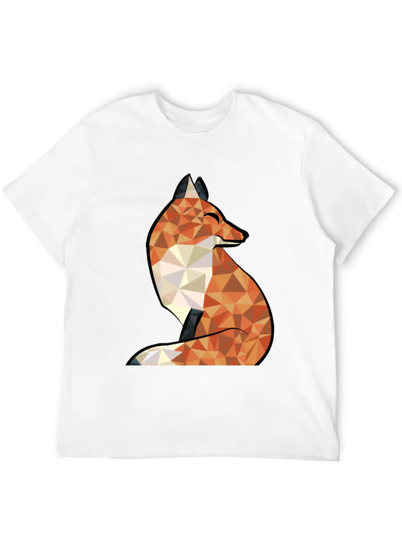 Fox Triangle Unisex Short Sleeve Soft Cotton T-Shirt – Casual Everyday Wear