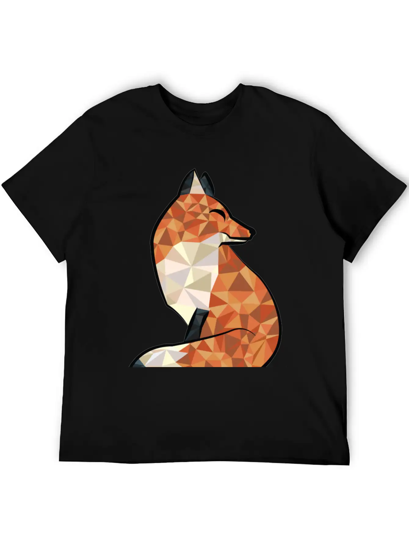 Fox Triangle Unisex Short Sleeve Soft Cotton T-Shirt – Casual Everyday Wear