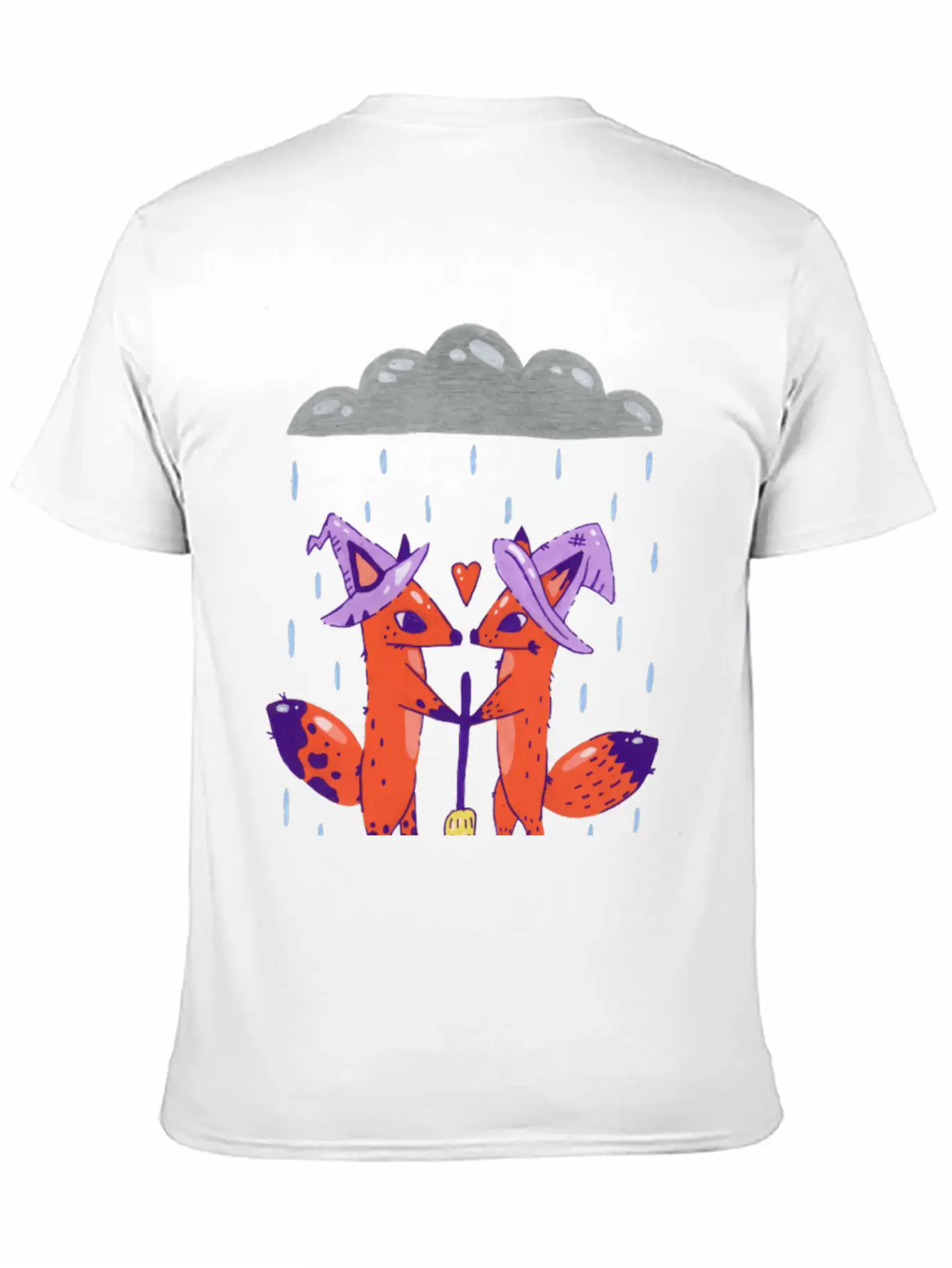Fox Witches Getting Married In The Rain Stylish Everyday T-Shirt – Unisex Basic Cotton Tee