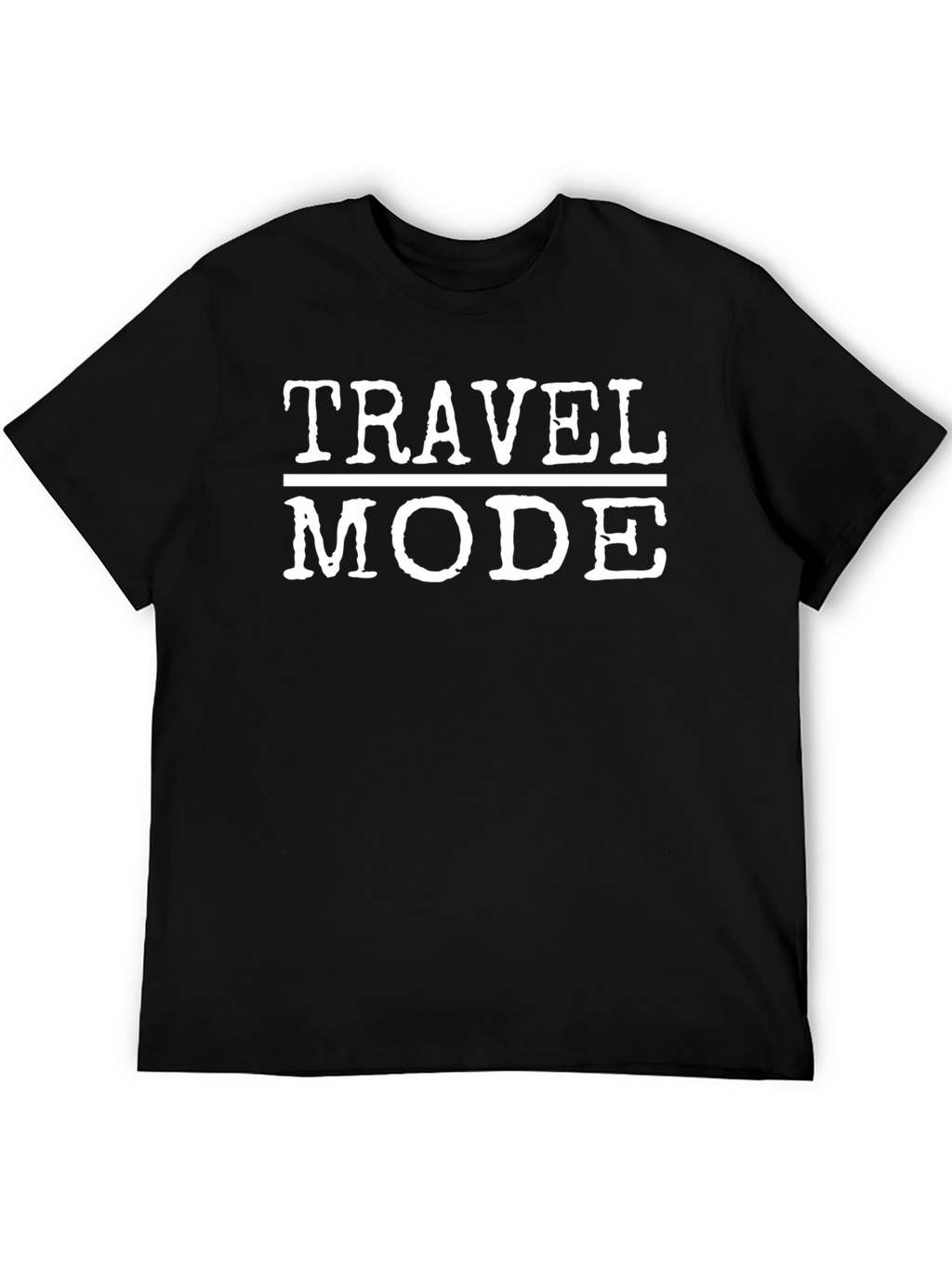 Travel Mode Black Graphic T-Shirt