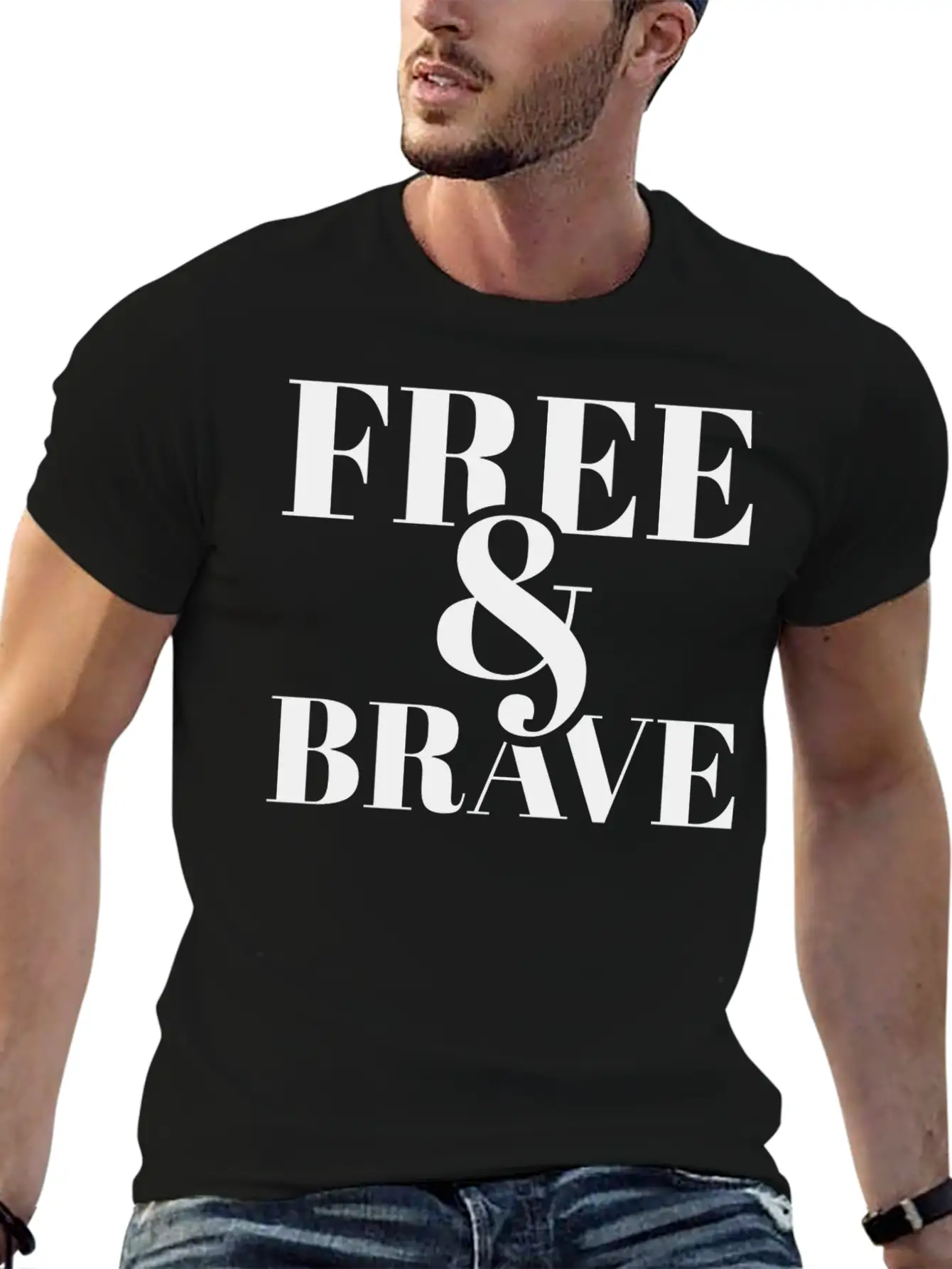 Free Brave Breathable Soft Cotton T-Shirt – Timeless Casual Look