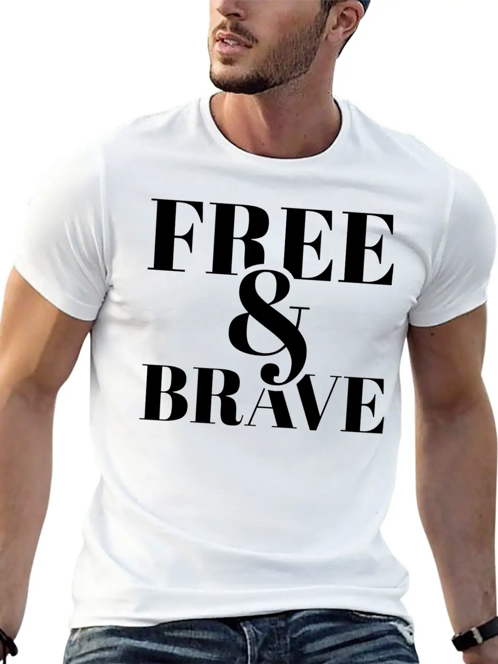 Free Brave Breathable Soft Cotton T-Shirt – Timeless Casual Look