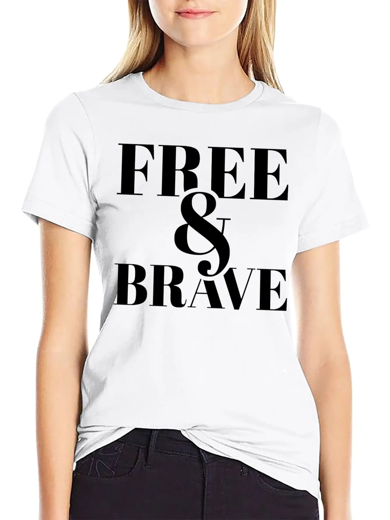 Free Brave Breathable Soft Cotton T-Shirt – Timeless Casual Look
