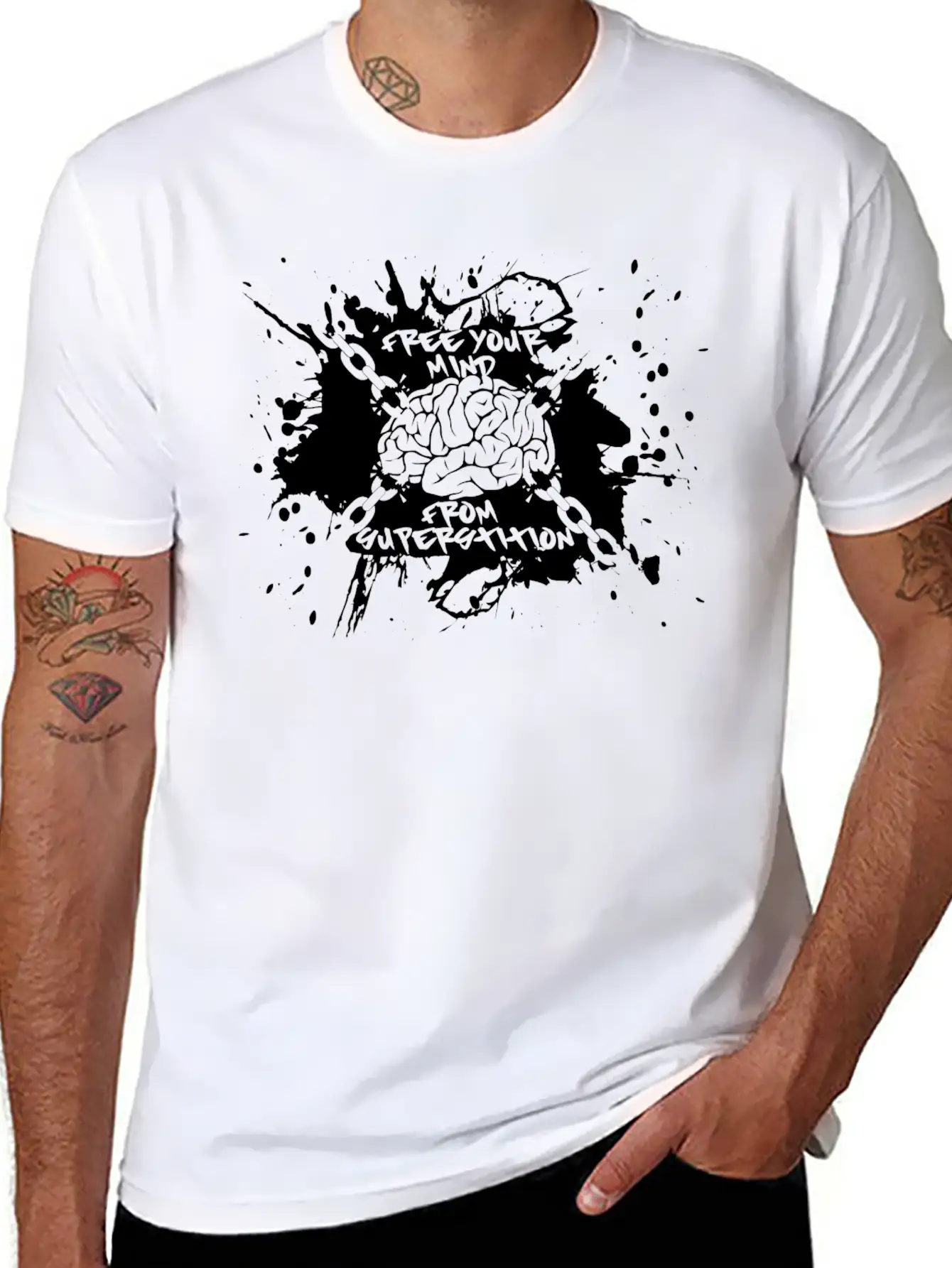 Free Your Mind (black) Breathable Soft Cotton T-Shirt – Timeless Casual Look