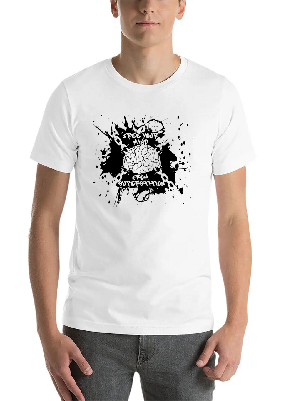Free Your Mind (black) Breathable Soft Cotton T-Shirt – Timeless Casual Look