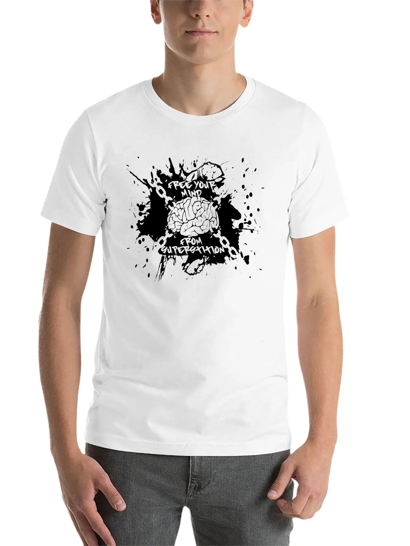 Free Your Mind (black) Breathable Soft Cotton T-Shirt – Timeless Casual Look