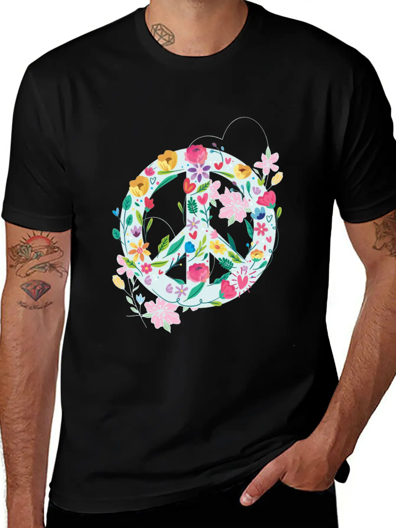 Freedom Calmness Goodwill Friendship Unity Love Casual Graphic T-Shirt – Simple And Comfortable Daily Wear