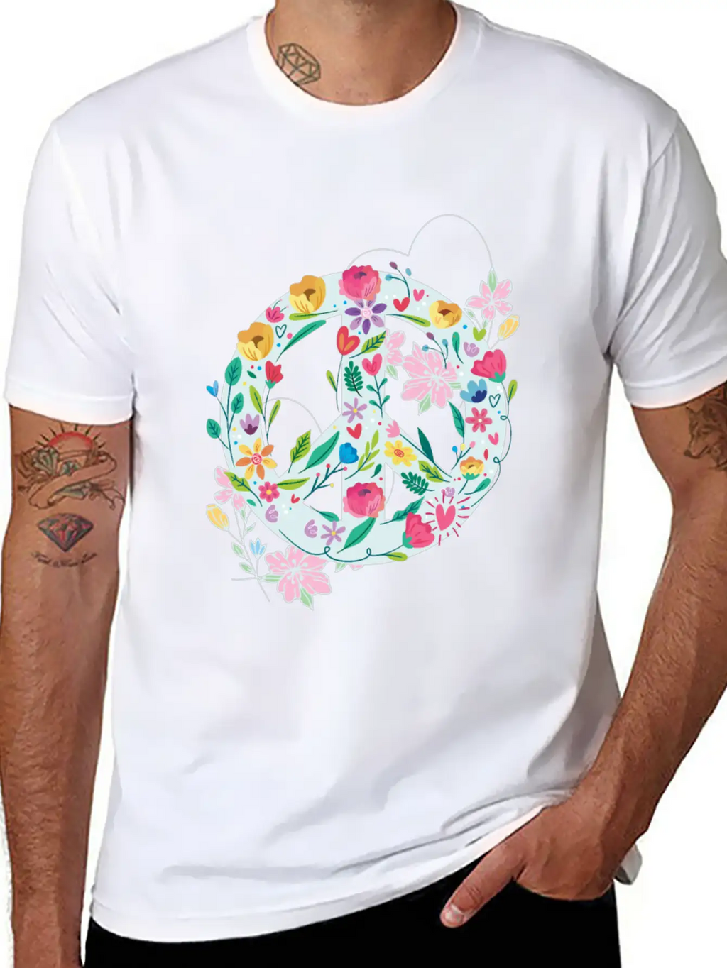 Freedom Calmness Goodwill Friendship Unity Love Casual Graphic T-Shirt – Simple And Comfortable Daily Wear