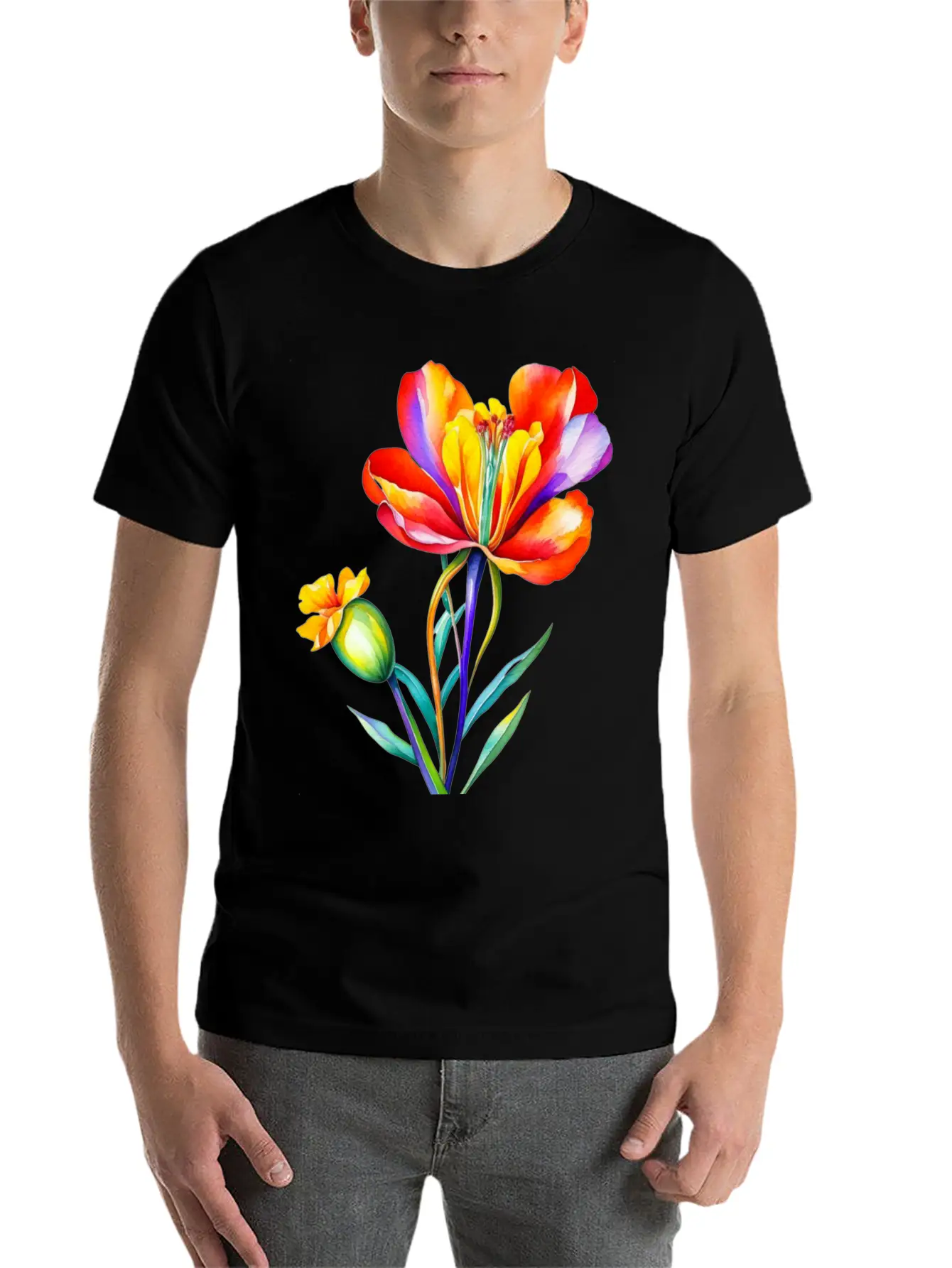 Freesia, Freesia Flower Stylish Everyday T-Shirt – Unisex Basic Cotton Tee