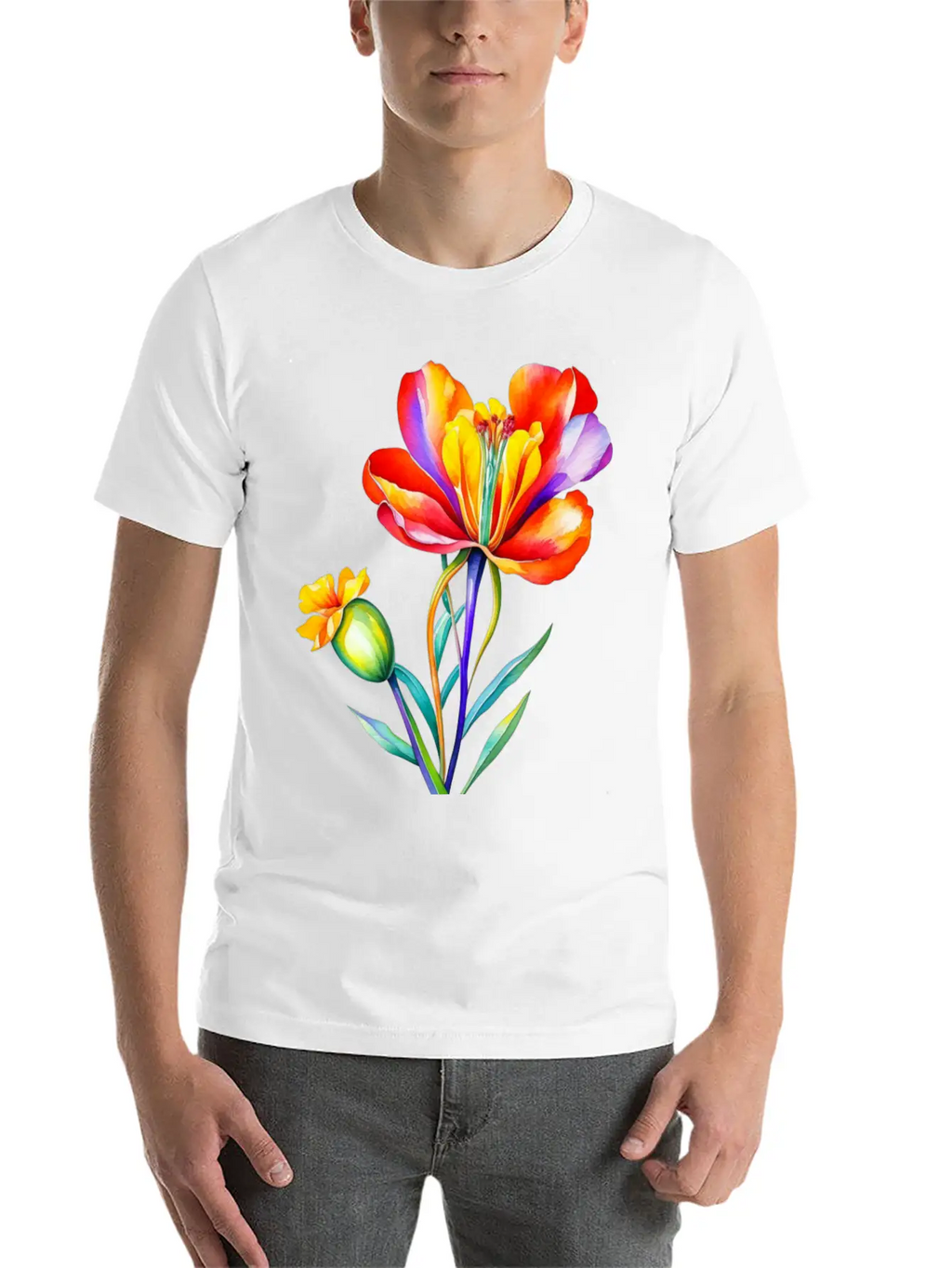 Freesia, Freesia Flower Stylish Everyday T-Shirt – Unisex Basic Cotton Tee