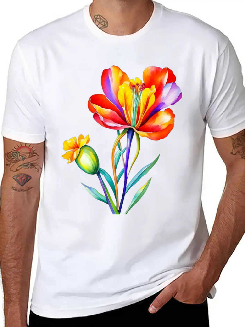 Freesia, Freesia Flower Stylish Everyday T-Shirt – Unisex Basic Cotton Tee