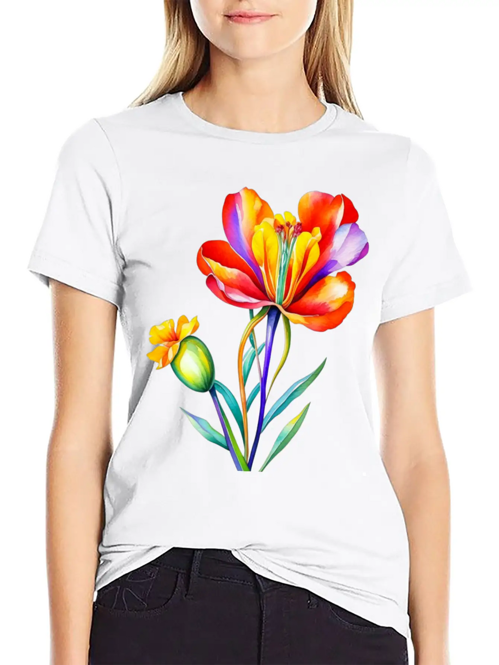Freesia, Freesia Flower Stylish Everyday T-Shirt – Unisex Basic Cotton Tee