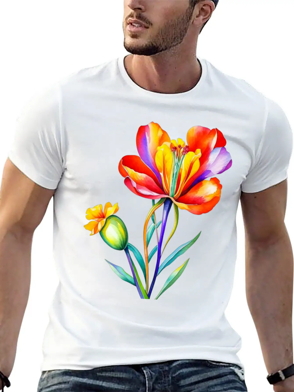 Freesia, Freesia Flower Stylish Everyday T-Shirt – Unisex Basic Cotton Tee