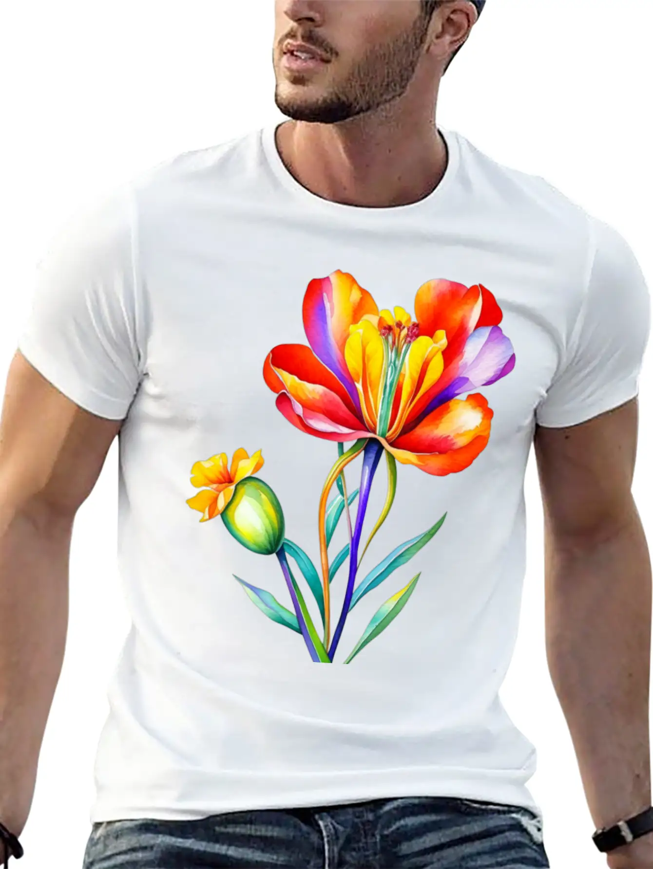 Freesia, Freesia Flower Stylish Everyday T-Shirt – Unisex Basic Cotton Tee