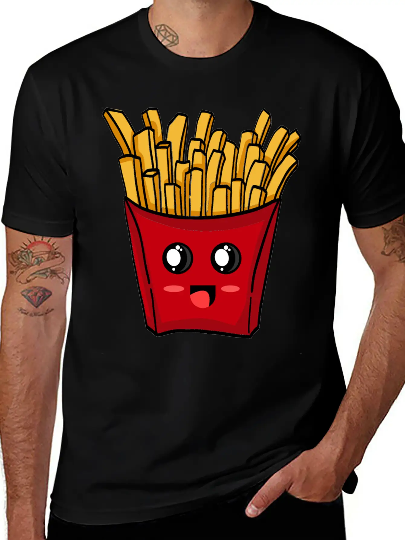 French Fries Kawaii Unisex Casual T-Shirt – Clean Design For Daily Comfort