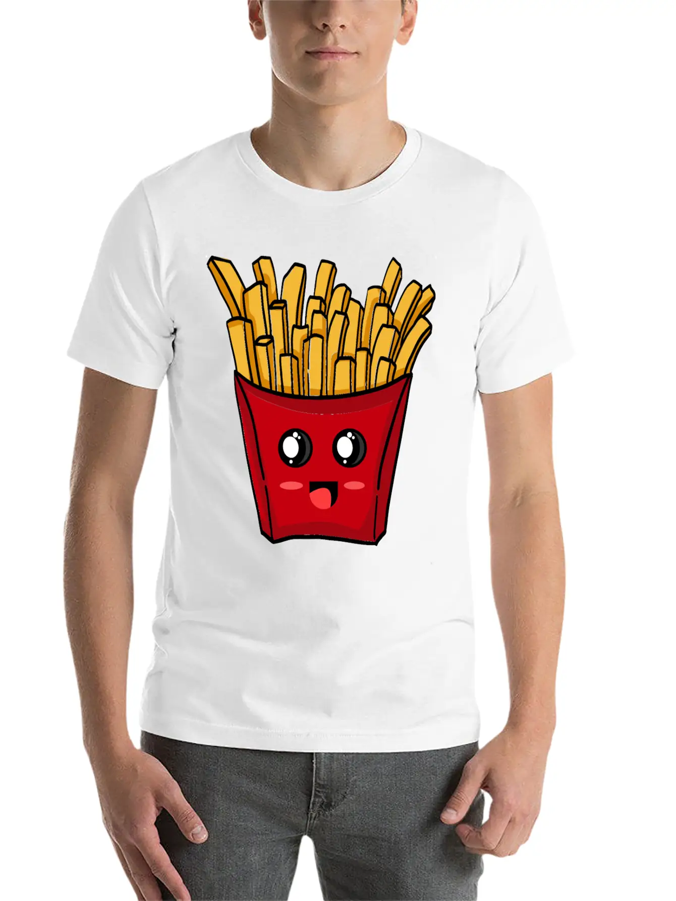 French Fries Kawaii Unisex Casual T-Shirt – Clean Design For Daily Comfort