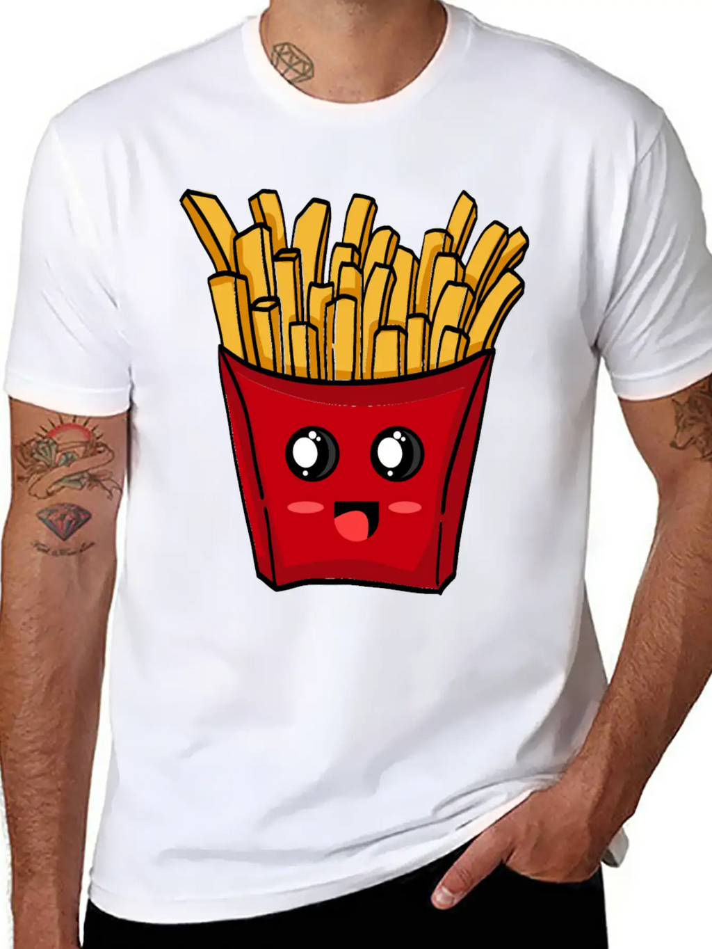 French Fries Kawaii Unisex Casual T-Shirt – Clean Design For Daily Comfort