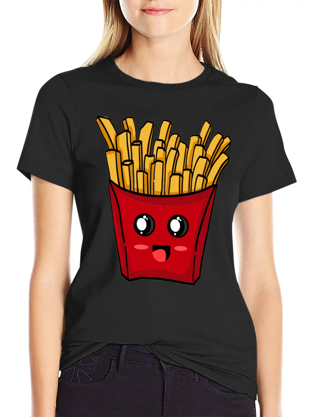 French Fries Kawaii Unisex Casual T-Shirt – Clean Design For Daily Comfort