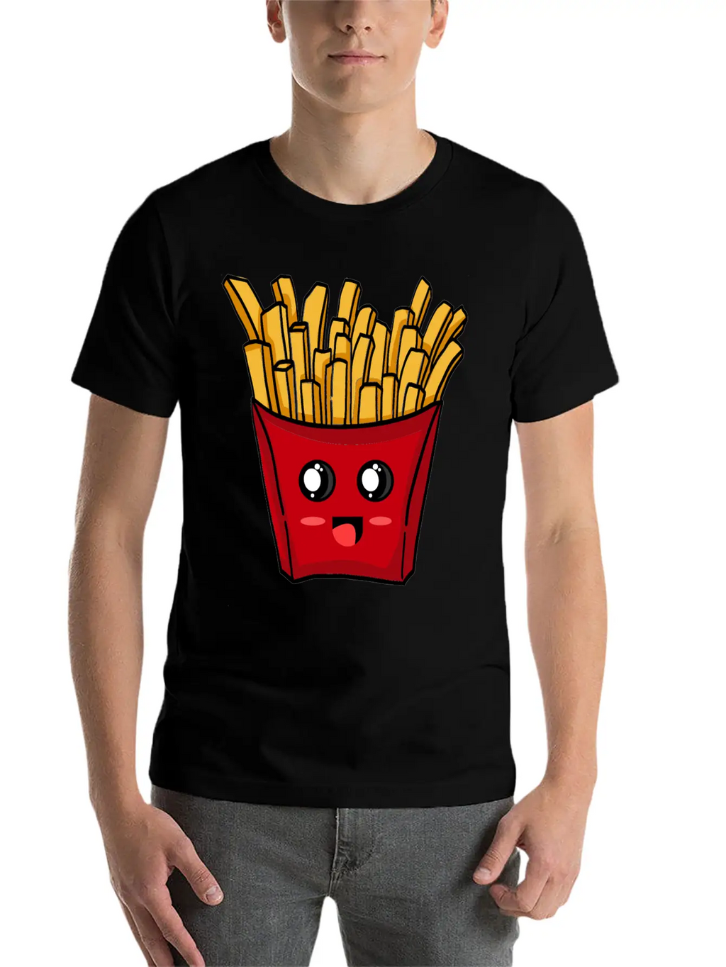 French Fries Kawaii Unisex Casual T-Shirt – Clean Design For Daily Comfort