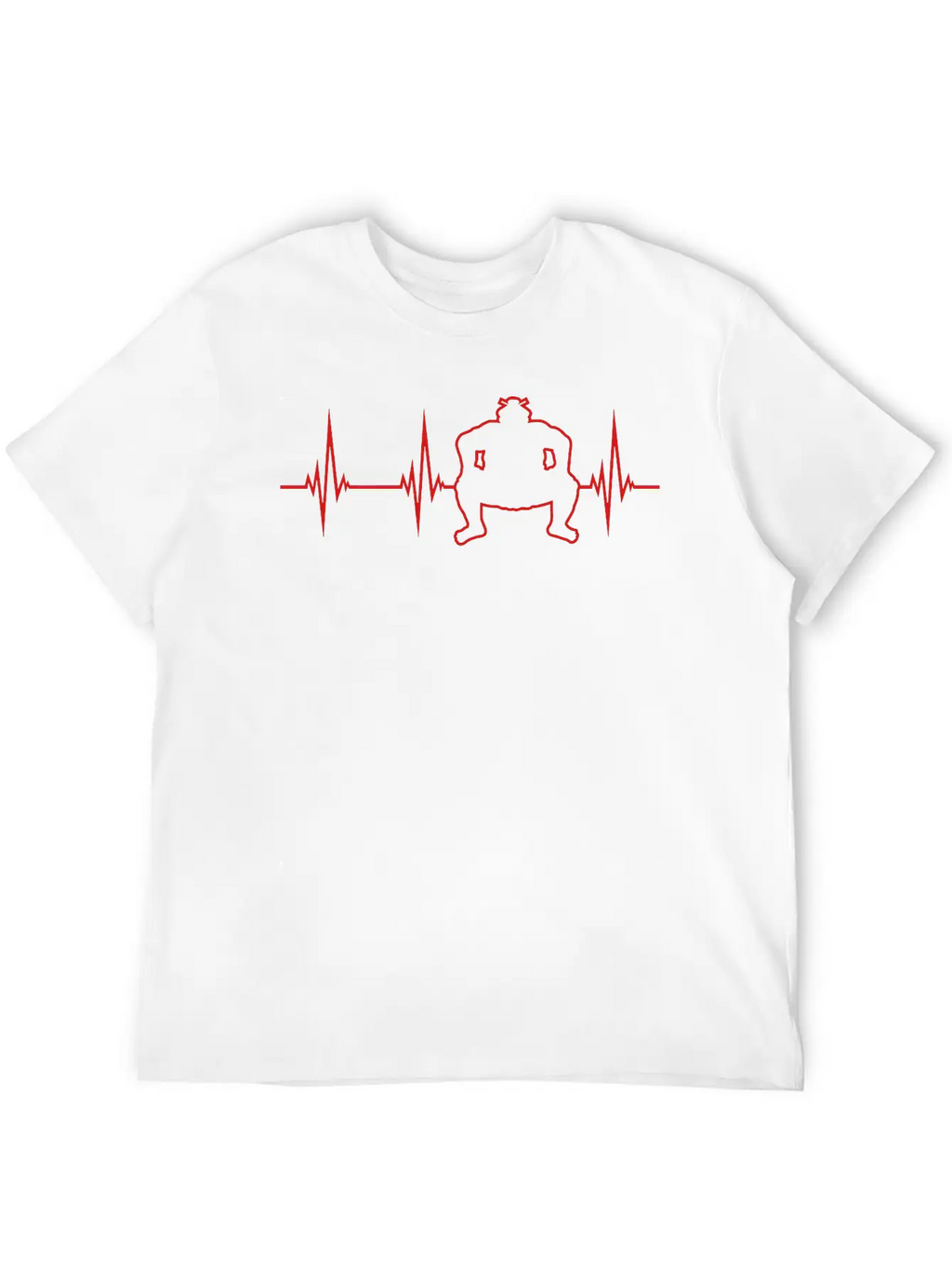 Frequency Heartbeat Pulse Sumo Wrestling Sport Sum Unisex Casual T-Shirt – Clean Design For Daily Comfort