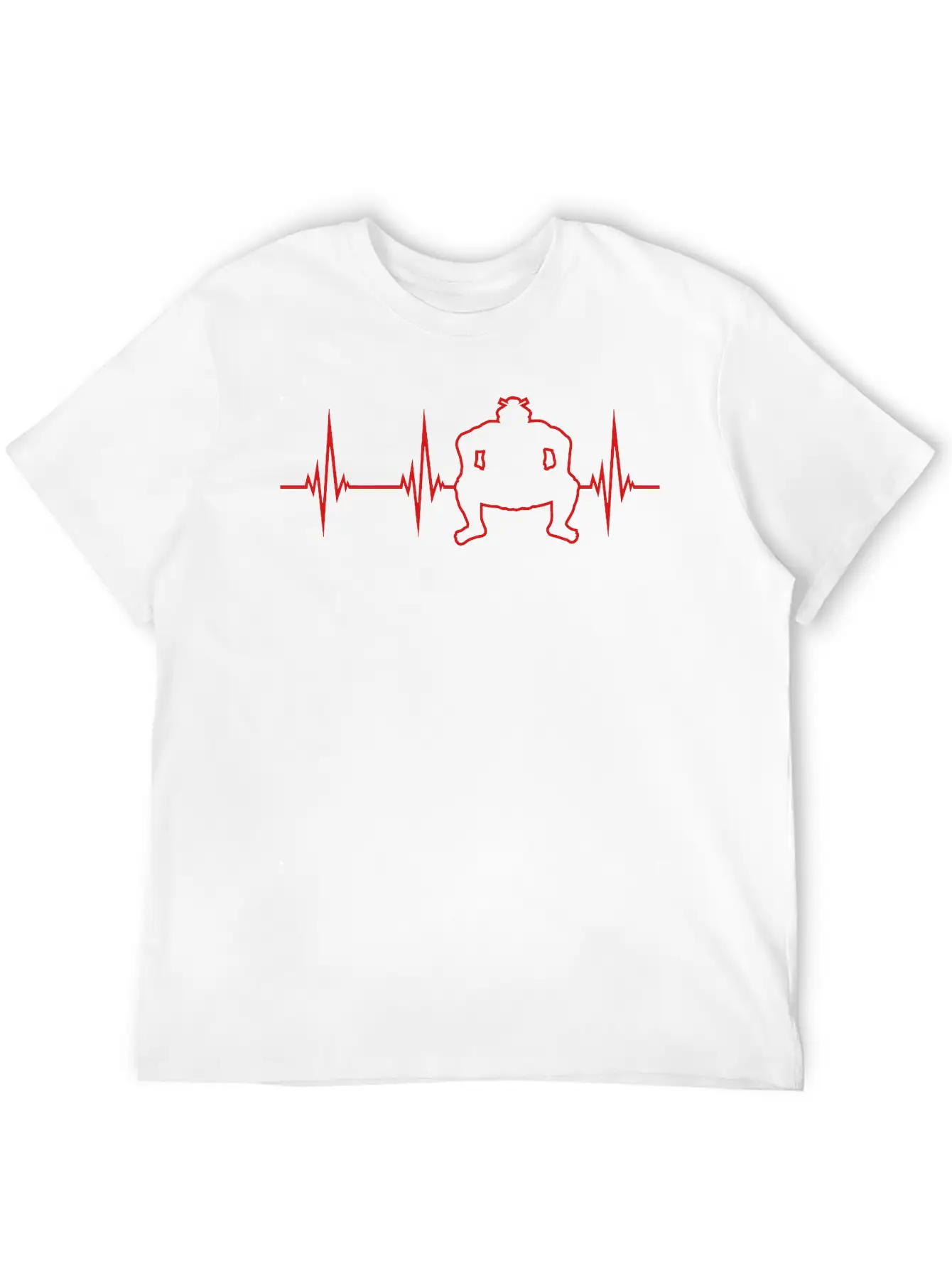 Frequency Heartbeat Pulse Sumo Wrestling Sport Sum Unisex Casual T-Shirt – Clean Design For Daily Comfort