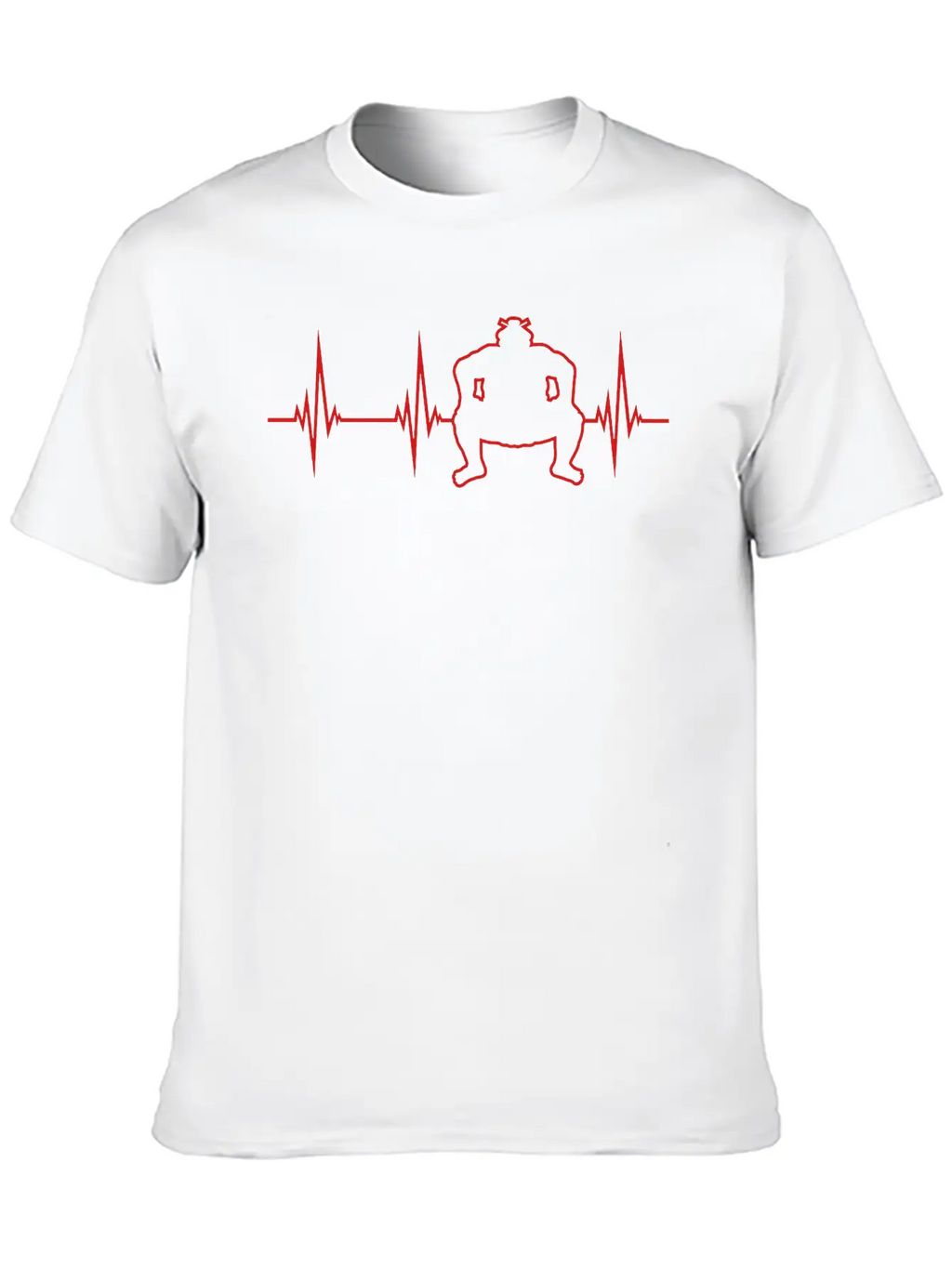 Frequency Heartbeat Pulse Sumo Wrestling Sport Sum Unisex Casual T-Shirt – Clean Design For Daily Comfort