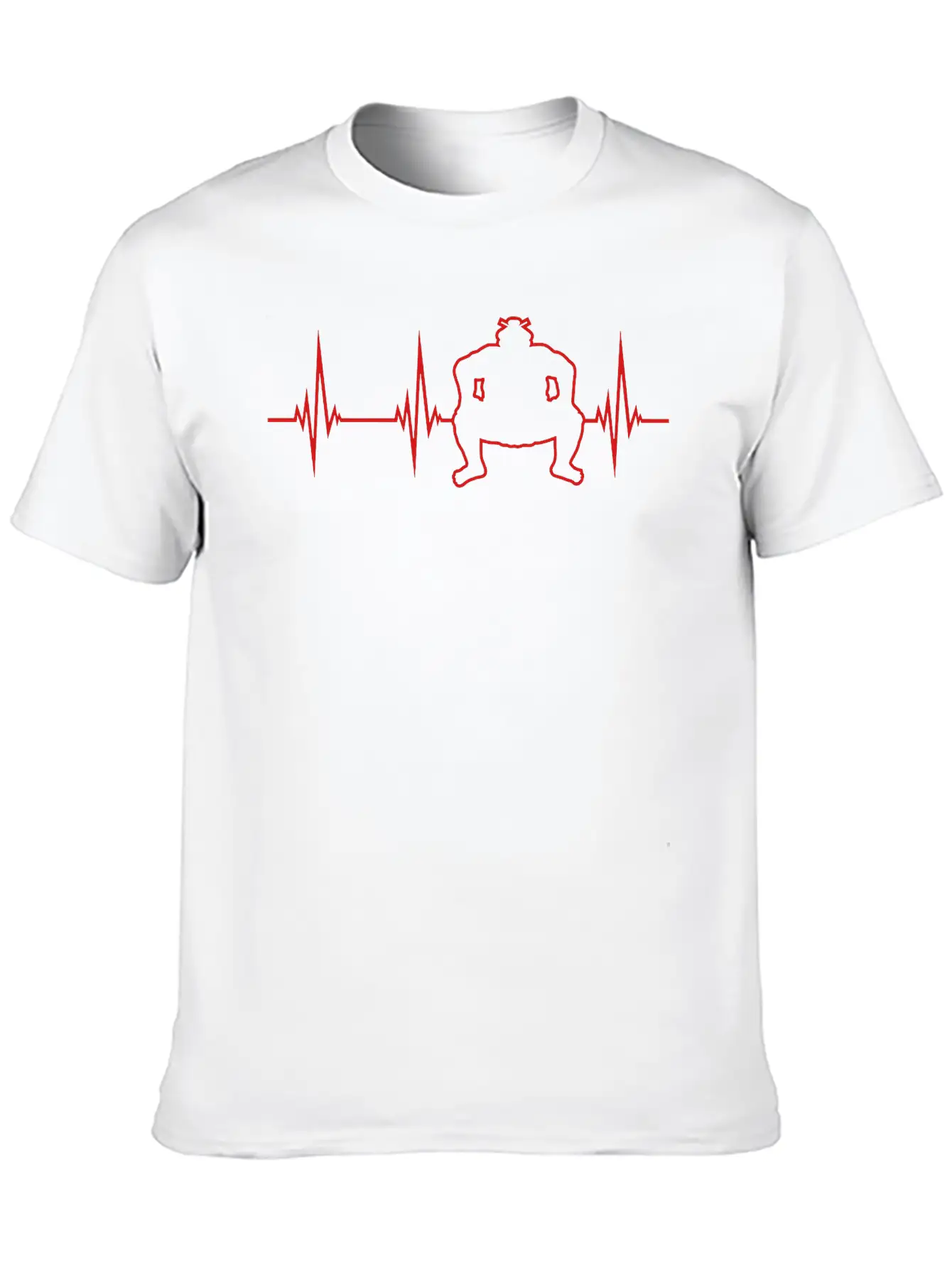 Frequency Heartbeat Pulse Sumo Wrestling Sport Sum Unisex Casual T-Shirt – Clean Design For Daily Comfort
