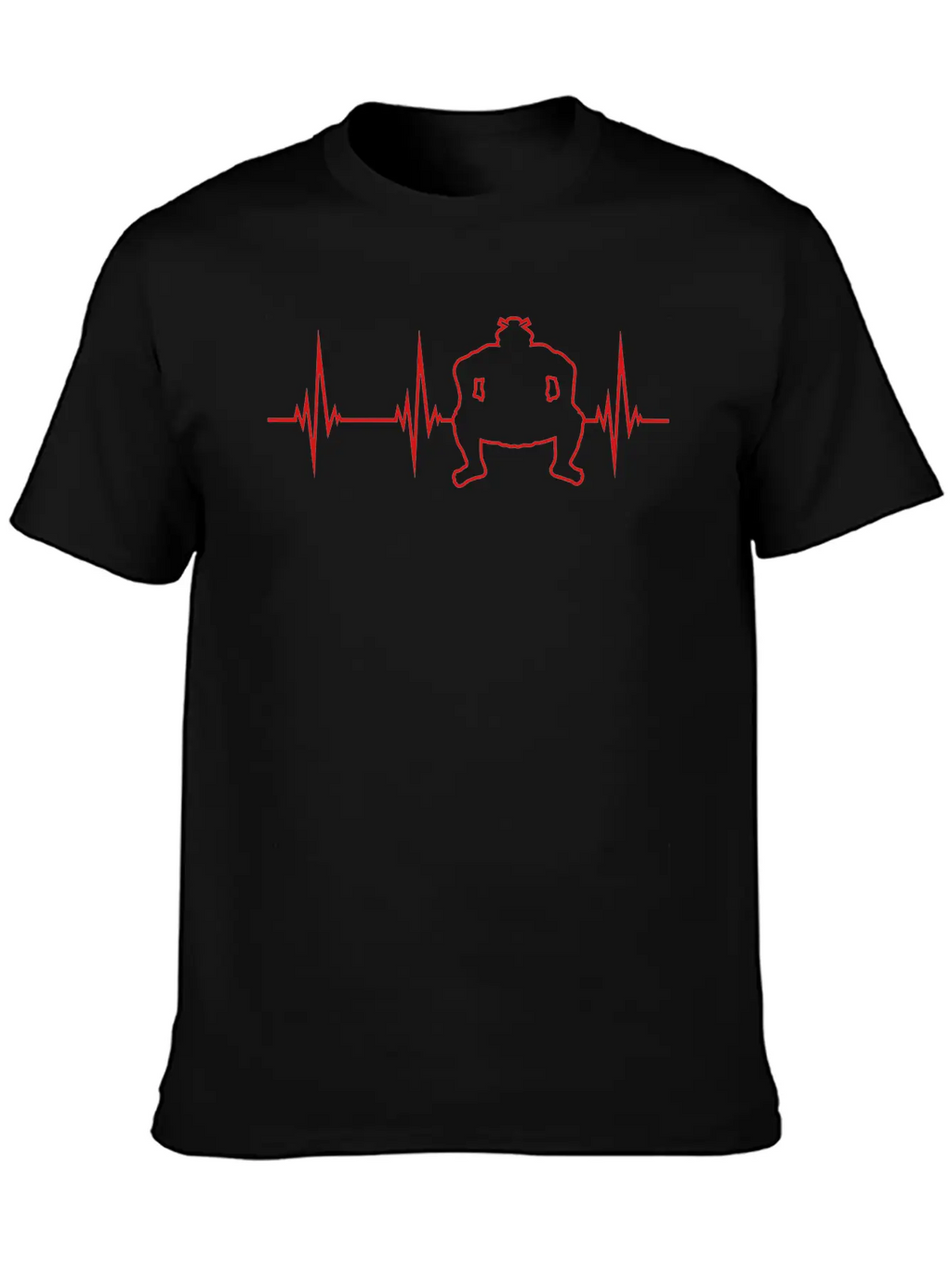 Frequency Heartbeat Pulse Sumo Wrestling Sport Sum Unisex Casual T-Shirt – Clean Design For Daily Comfort