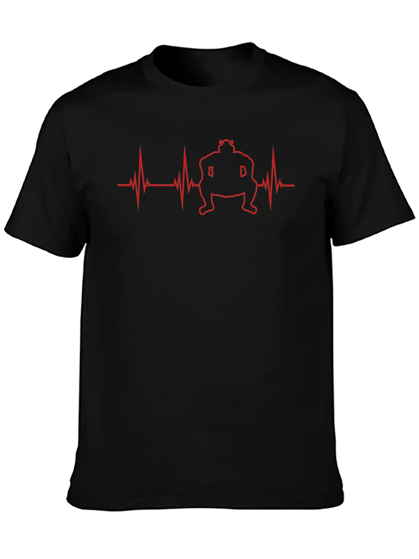 Frequency Heartbeat Pulse Sumo Wrestling Sport Sum Unisex Casual T-Shirt – Clean Design For Daily Comfort