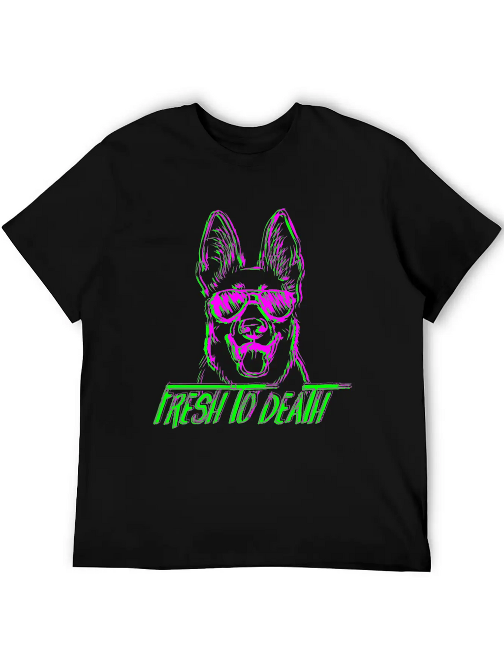 Fresh To Death German Shepherd Dogdoggiesgift For Casual Graphic T-Shirt – Simple And Comfortable Daily Wear