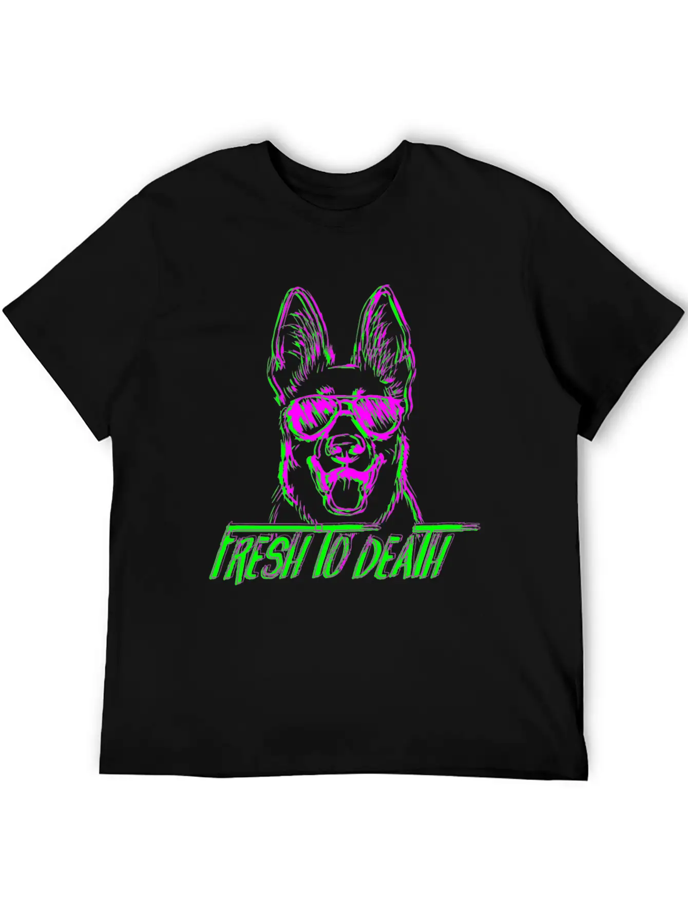 Fresh To Death German Shepherd Dogdoggiesgift For Casual Graphic T-Shirt – Simple And Comfortable Daily Wear