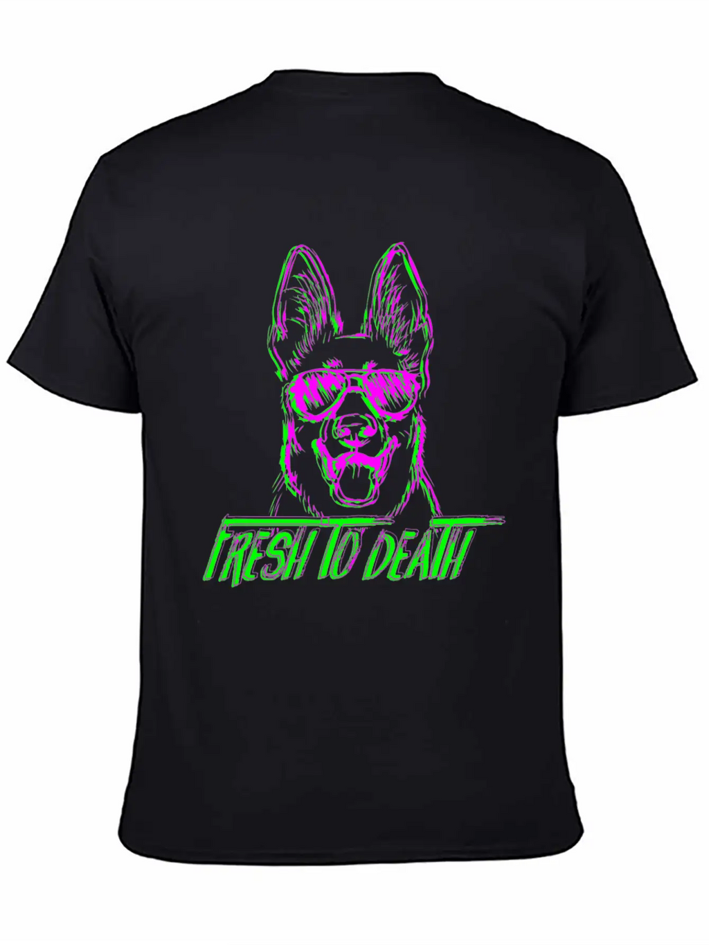 Fresh To Death German Shepherd Dogdoggiesgift For Casual Graphic T-Shirt – Simple And Comfortable Daily Wear