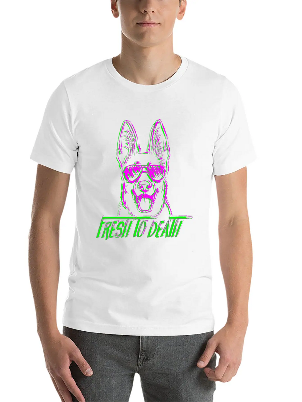 Fresh To Death German Shepherd Dogdoggiesgift For Casual Graphic T-Shirt – Simple And Comfortable Daily Wear