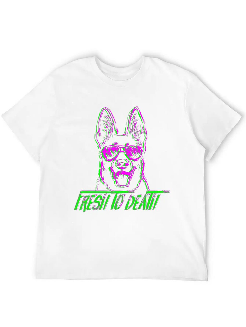 Fresh To Death German Shepherd Dogdoggiesgift For Casual Graphic T-Shirt – Simple And Comfortable Daily Wear