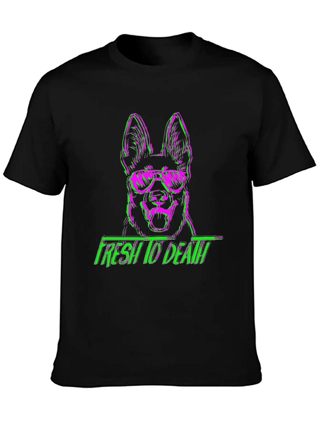 Fresh To Death German Shepherd Dogdoggiesgift For Casual Graphic T-Shirt – Simple And Comfortable Daily Wear