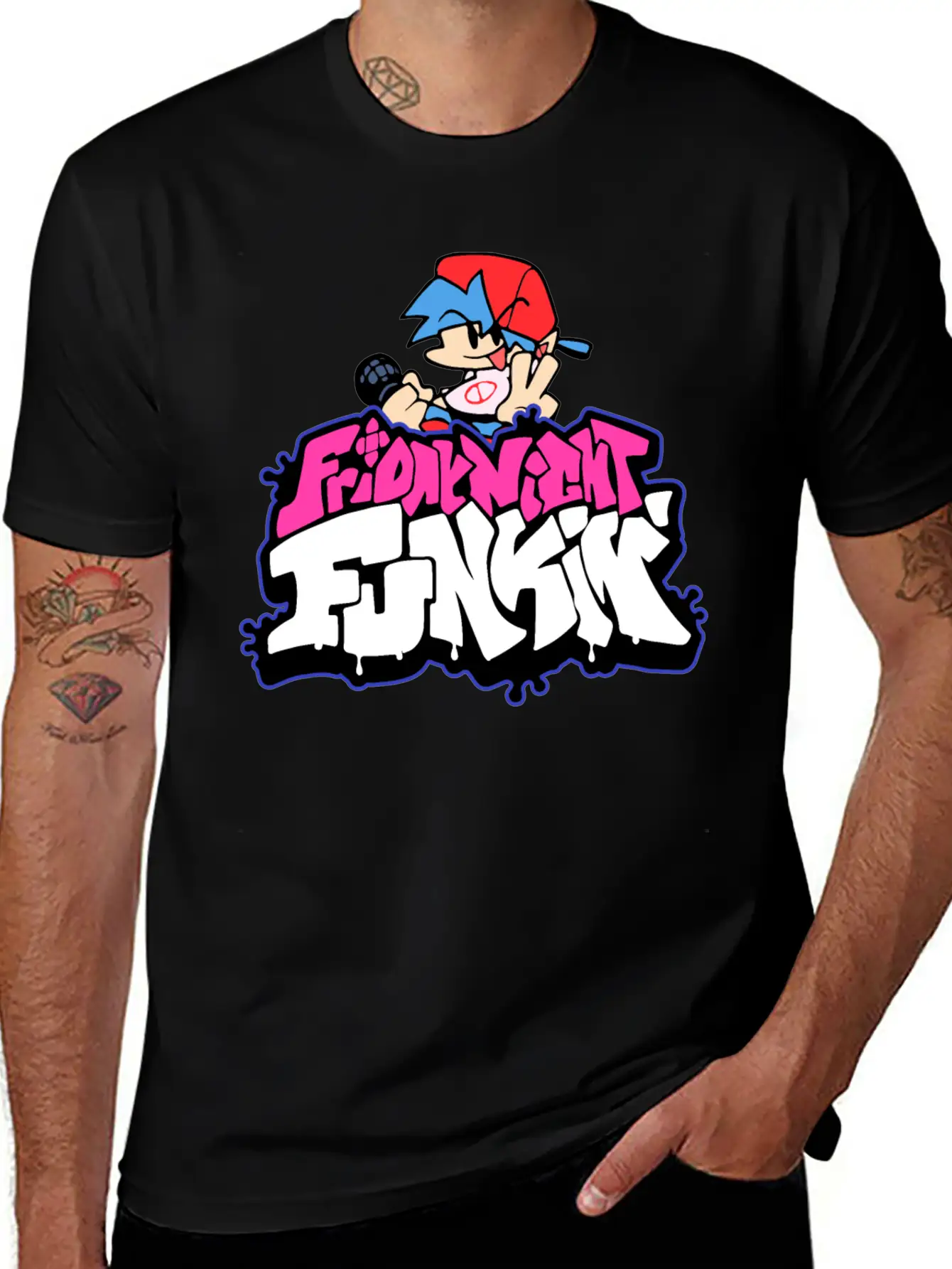 Friday Night Funkin Funny Logo And Boyfriend Unisex Casual T-Shirt – Clean Design For Daily Comfort