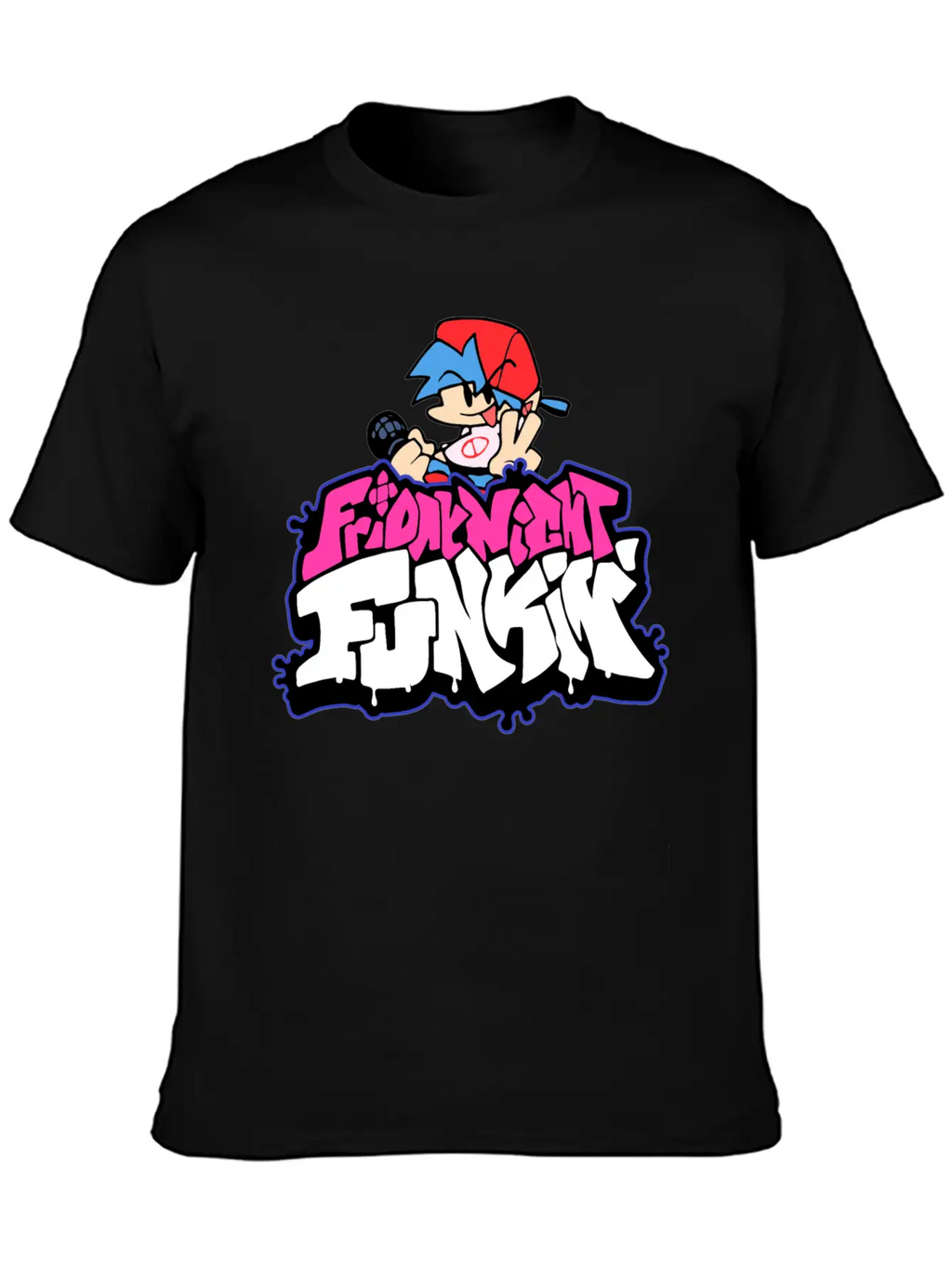 Friday Night Funkin Funny Logo And Boyfriend Unisex Casual T-Shirt – Clean Design For Daily Comfort