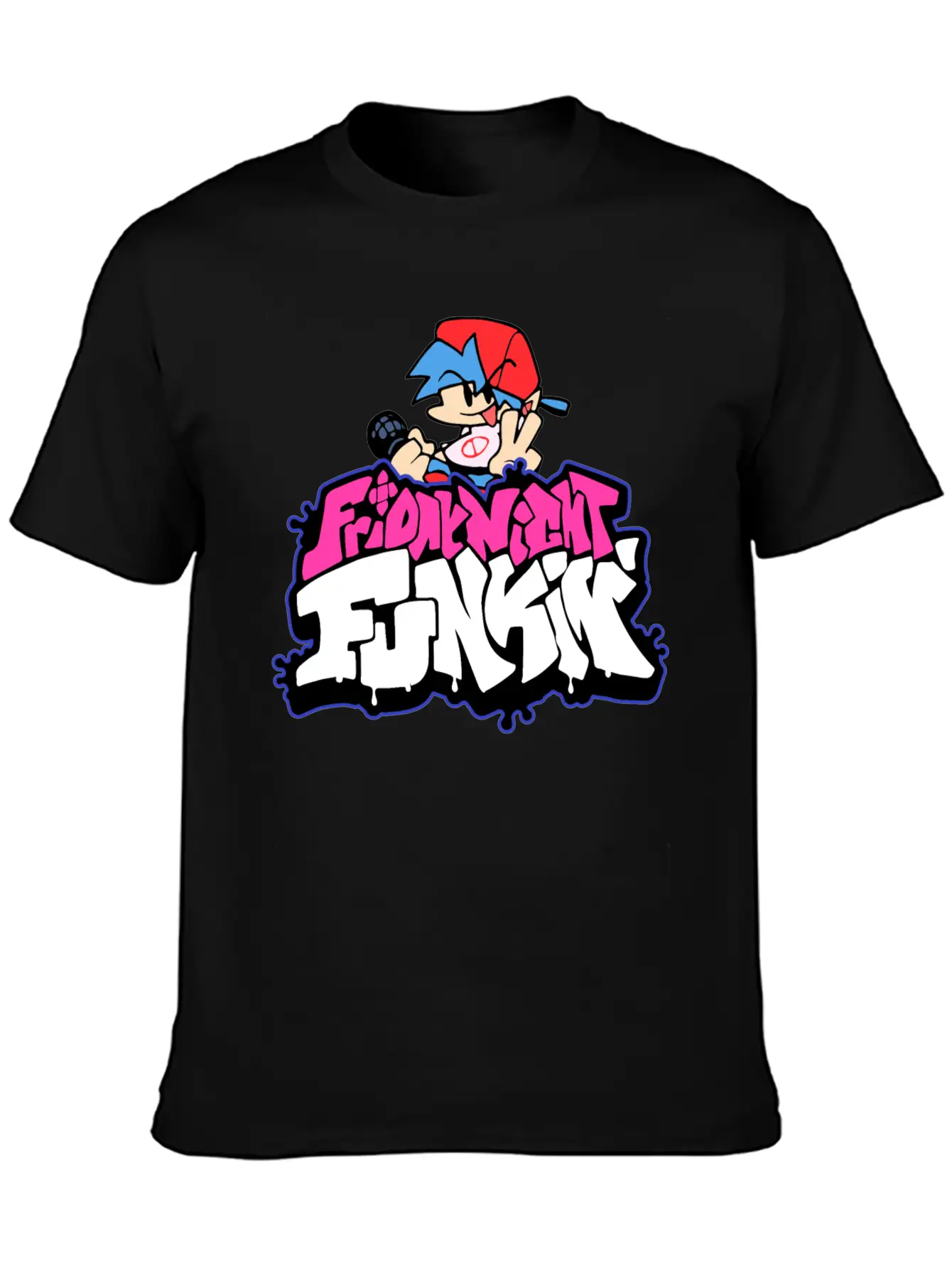 Friday Night Funkin Funny Logo And Boyfriend Unisex Casual T-Shirt – Clean Design For Daily Comfort
