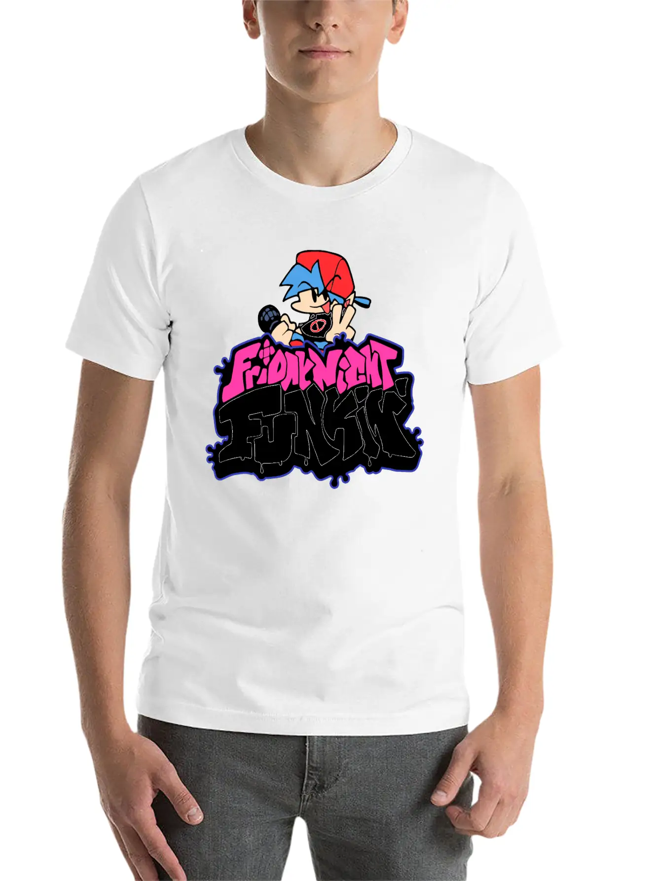 Friday Night Funkin Funny Logo And Boyfriend Unisex Casual T-Shirt – Clean Design For Daily Comfort