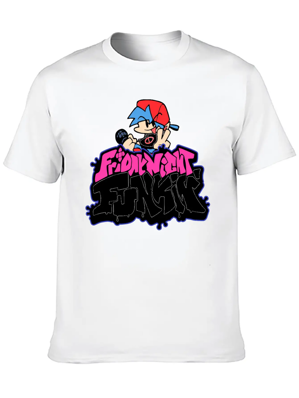 Friday Night Funkin Funny Logo And Boyfriend Unisex Casual T-Shirt – Clean Design For Daily Comfort