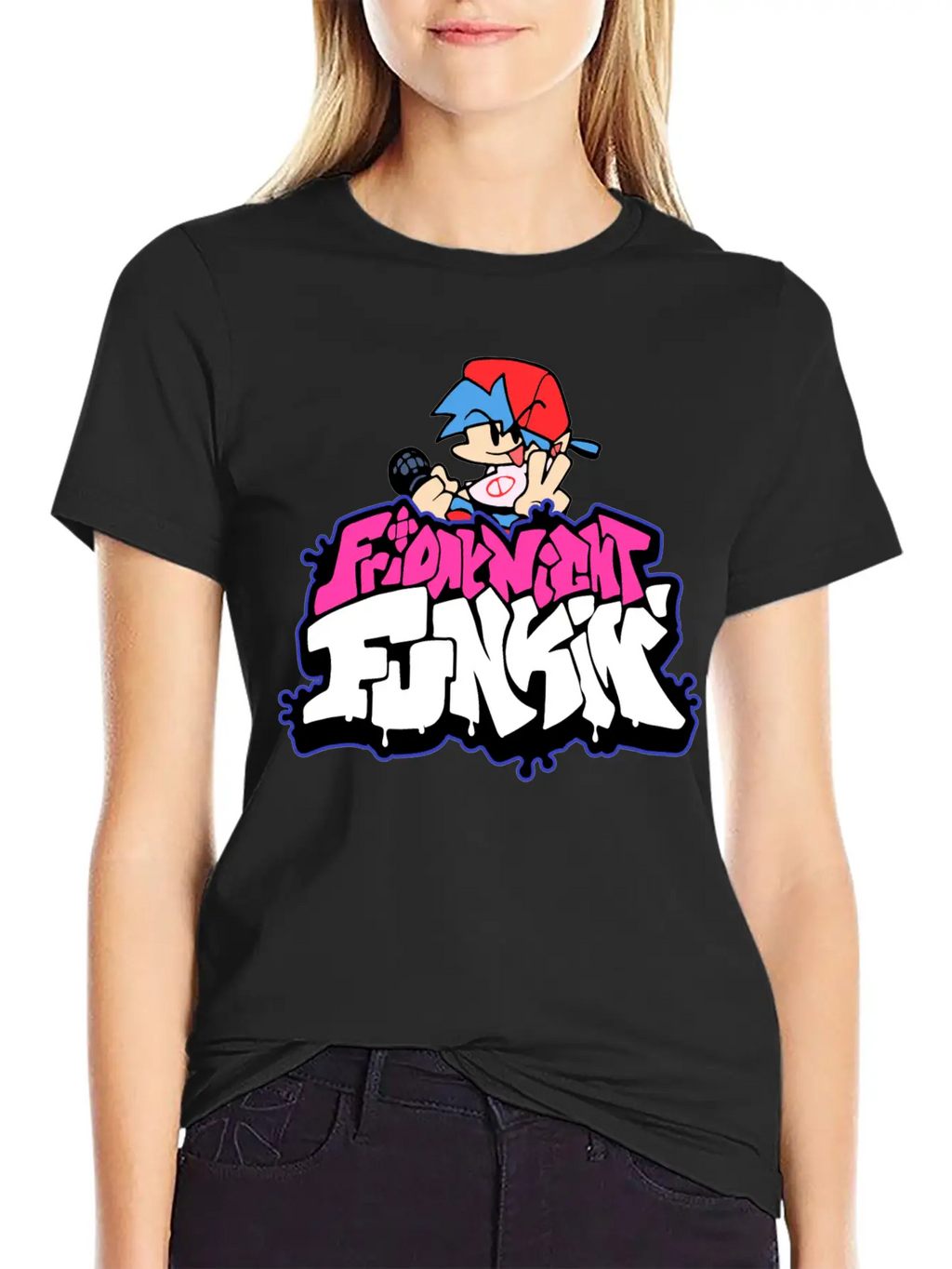 Friday Night Funkin Funny Logo And Boyfriend Unisex Casual T-Shirt – Clean Design For Daily Comfort