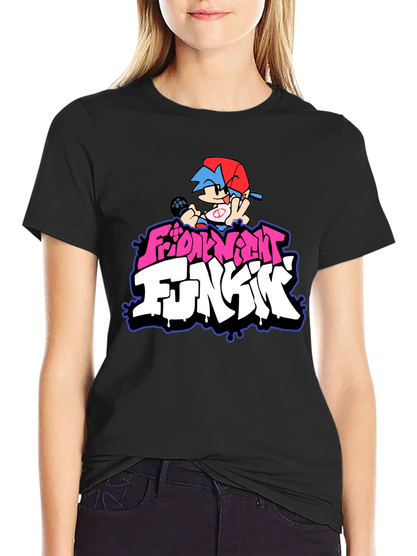 Friday Night Funkin Funny Logo And Boyfriend Unisex Casual T-Shirt – Clean Design For Daily Comfort