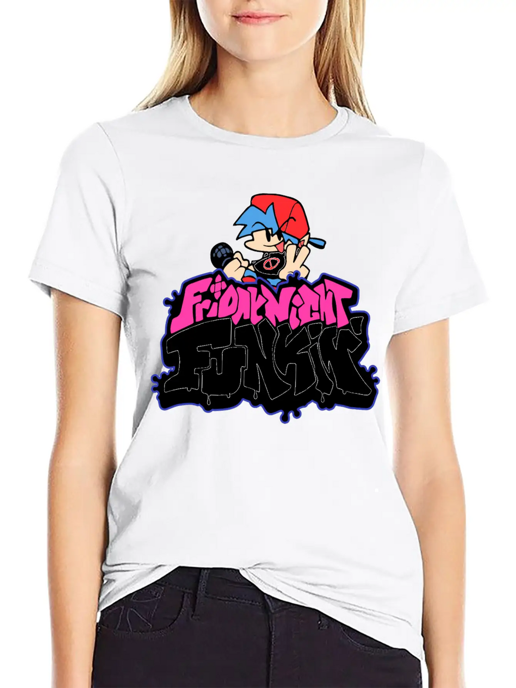 Friday Night Funkin Funny Logo And Boyfriend Unisex Casual T-Shirt – Clean Design For Daily Comfort