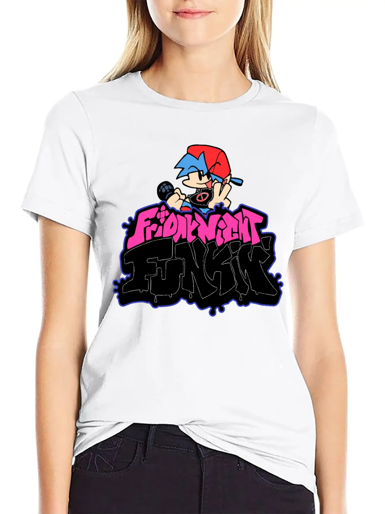Friday Night Funkin Funny Logo And Boyfriend Unisex Casual T-Shirt – Clean Design For Daily Comfort