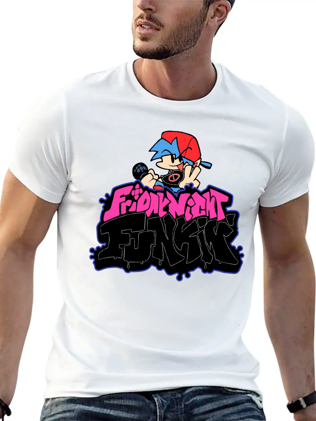 Friday Night Funkin Funny Logo And Boyfriend Unisex Casual T-Shirt – Clean Design For Daily Comfort