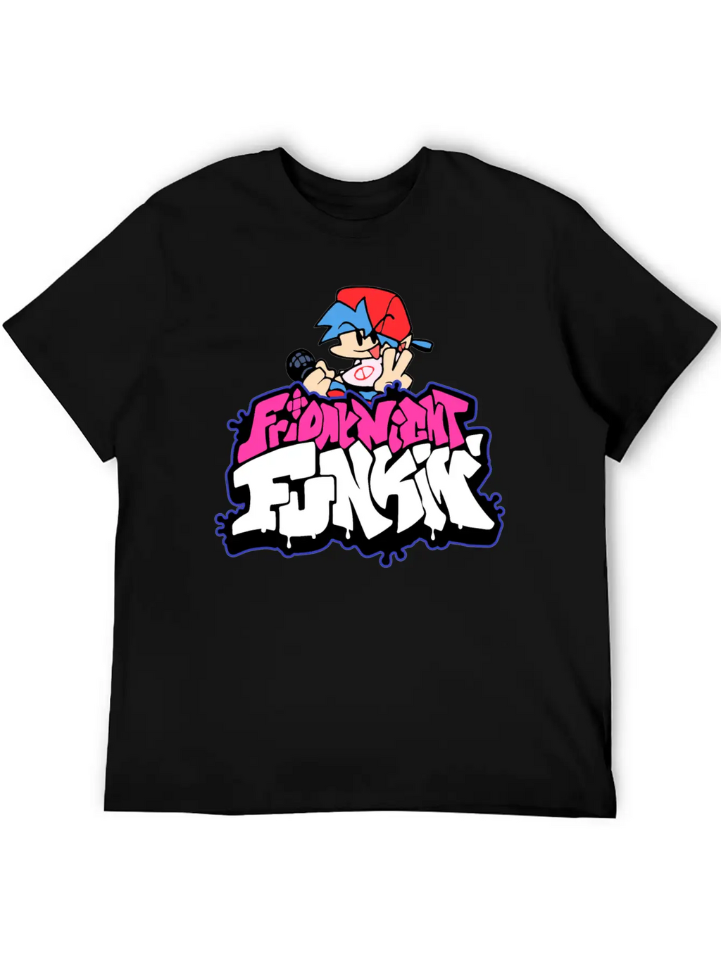 Friday Night Funkin Funny Logo And Boyfriend Unisex Casual T-Shirt – Clean Design For Daily Comfort