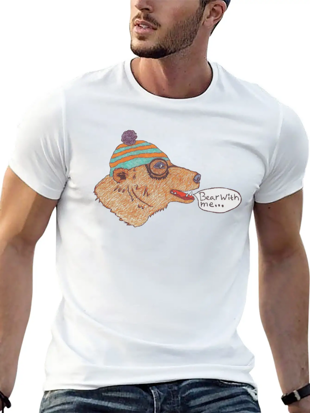 Friendly Bear Unisex Casual T-Shirt – Clean Design For Daily Comfort