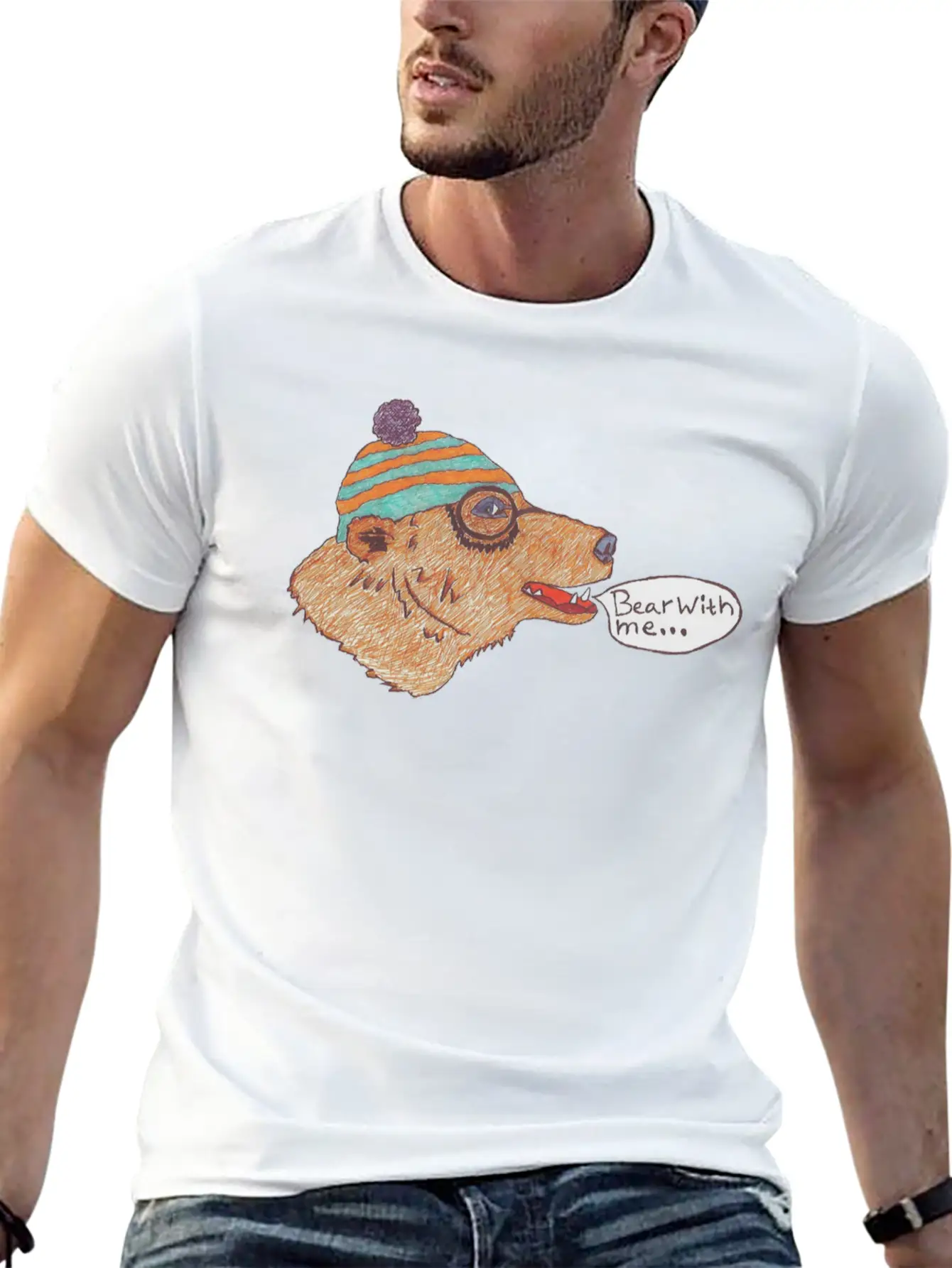Friendly Bear Unisex Casual T-Shirt – Clean Design For Daily Comfort