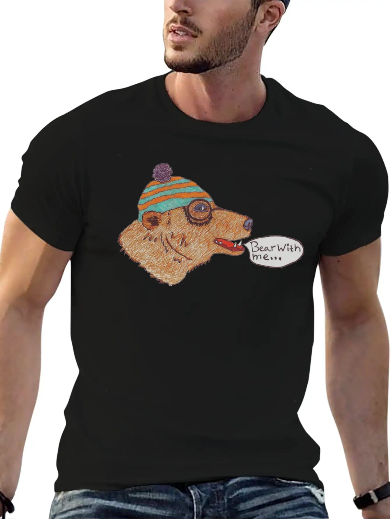 Friendly Bear Unisex Casual T-Shirt – Clean Design For Daily Comfort