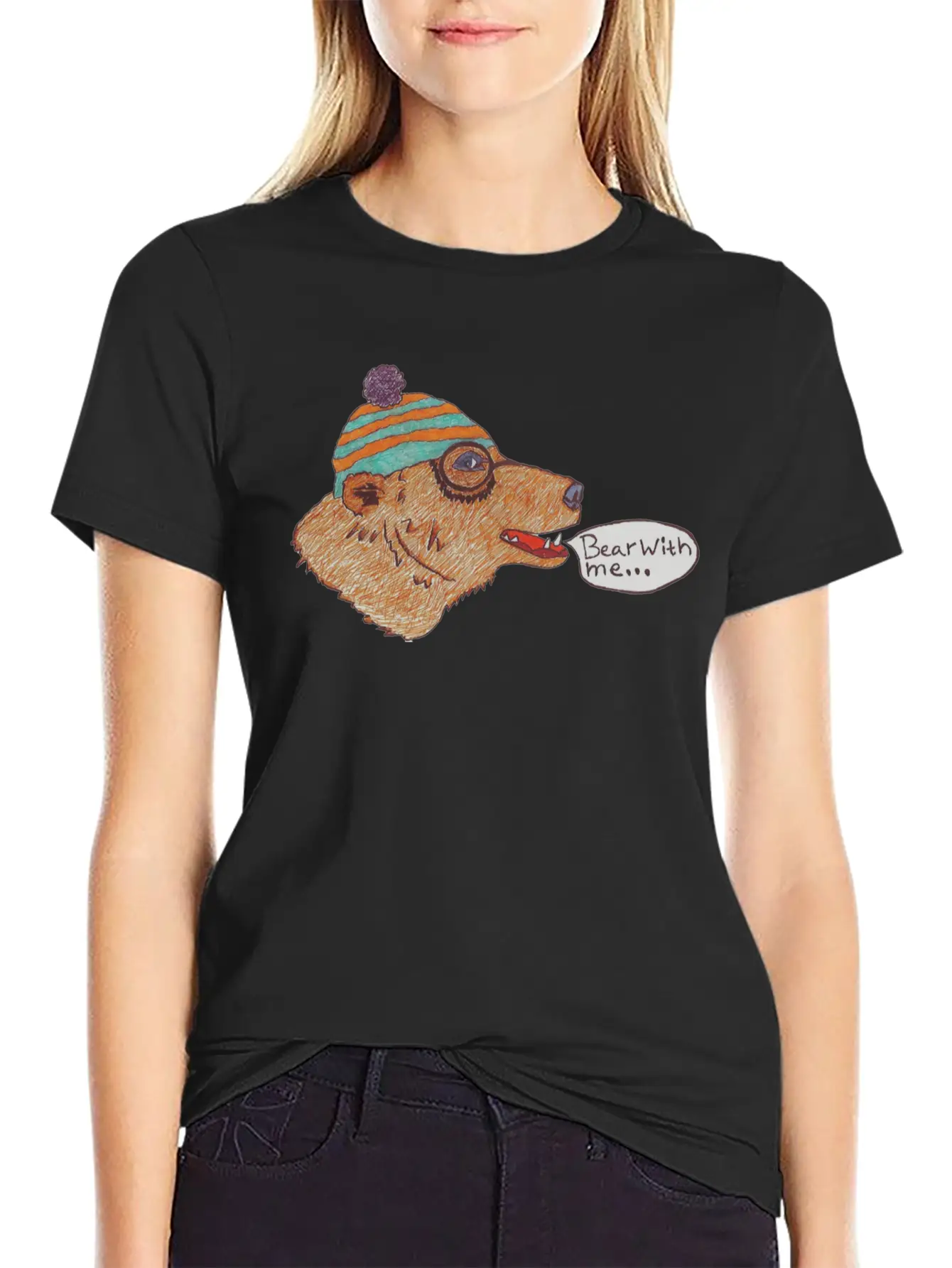 Friendly Bear Unisex Casual T-Shirt – Clean Design For Daily Comfort
